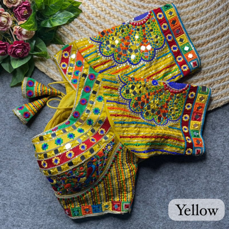 Tew Heavy Italian Soft Silk Multi Thread Work Navratri Blouse